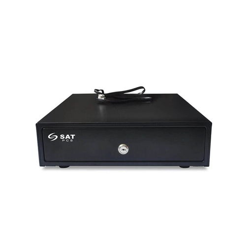 [SATRS100] CAJON MONEDERO SAT RS100 / 3 COMPARTIMIENTOS DE BILLETES Y 4 DE MONEDAS  / NEGRO