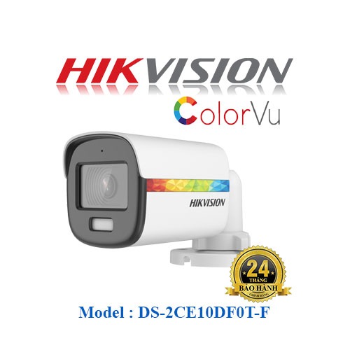 [DS-2CE10DF0T-F] Bala TURBOHD 2 Megapixel (1080p) / Imagen a color VU 24/7 / Lente 2.8 mm / METAL / Luz Blanca 20 mts / Exterior IP67 / TVI-AHD-CVI-CVBS / dWDR / Hikvision