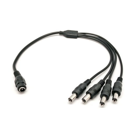 [PULPO1X4] FUENTE CABLE DE PODER PULPO 1X4 ADAPTADOR NEGRO
