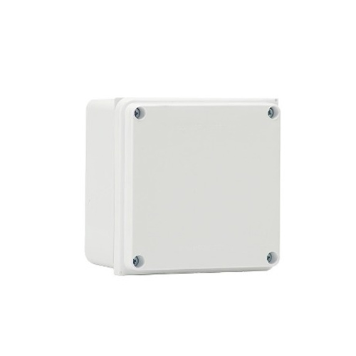 [CAJA015] CAJA DE PASO PLASTICA 15X15X10 PESADA CUADRADA BLANCA RESISTENTE