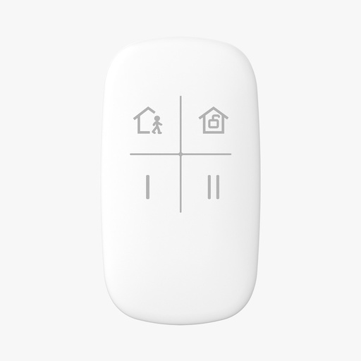 [DS-PKF1-WB] CONTROL REMOTO PARA ARMADO Y DESARMADO (AX PRO) / TECLAS CON FUNCIONES PROGRAMABLE (PANICO AUDIBLE, O SILENCIOSO, SILENCIAR ALARMA, ALARMA MEDICA, AUTOMATIZACION, ETC) / HIKVISION