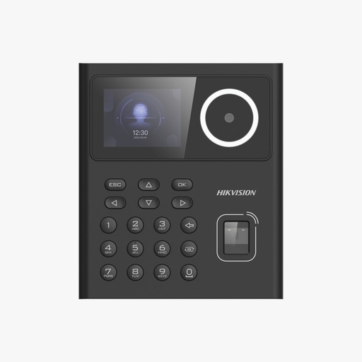 [DS-K1T320M-FX] Terminal de Reconocimiento Facial con lector MIFARE / Hasta 1.5 mts en lectura / Soporta P2P Hik-Connect / 500 Rostros / 1.000 Huellas / 1.000 Tarjetas / PIN / ISAPI-ISUP 5.0