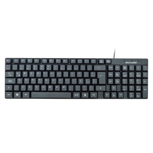 [TC501] TECLADO USB ERGONOMICO SLIM NEGRO MULTILASER