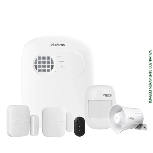 [ANM24NET] KIT DE ALARMA INTELBRAS PANEL + SIRENA + 1 SENSOR + 2 CONTROL + 2 CONTACTOS