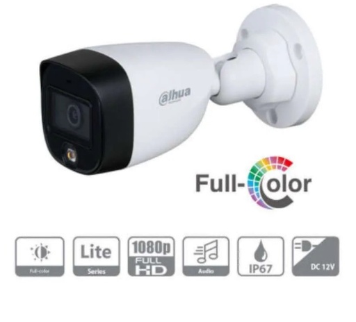 [DH-HAC-B1A29N-0280B] CAMARA FULL COLOR 4 EN 1 1/2,8" CMOS 1080P TIPO BALA PLASTICA LENTE 2,8MM DWDR 20M LUZ BLANCA IP67