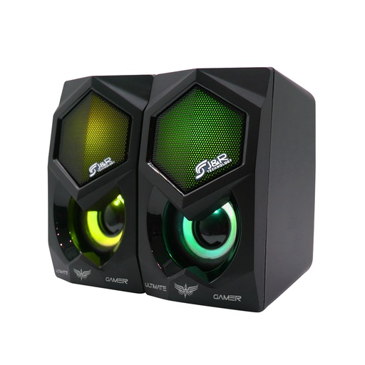 [J5213] PARLANTES USB GAMER RETROILUMINADO DISEÑO COMPACTO 6W