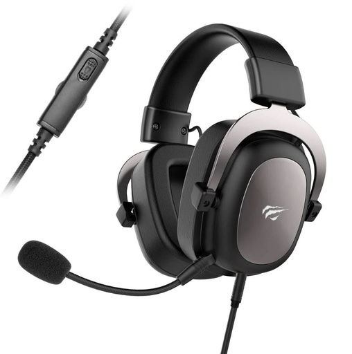[H2002D] AURICULARES DIADEMA 3.5MM MICROFONO VISCOELASTICA METALICOS