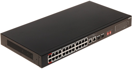 [DH-S3226-24ET-240] SWITCH POE 26 PUERTOS 24 100MBPS POE 2 PUERTOS 1000MBPS UPLINK 1-2 HASTA 60W 3-24 30W TOTAL MAX 360W