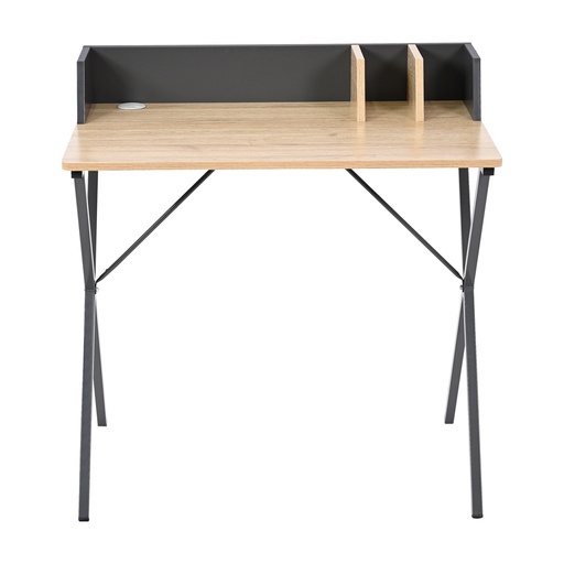 [157005] ESCRITORIO DE MADERA MDP BASE METALICA SPRINT 80CM DE ANCHO