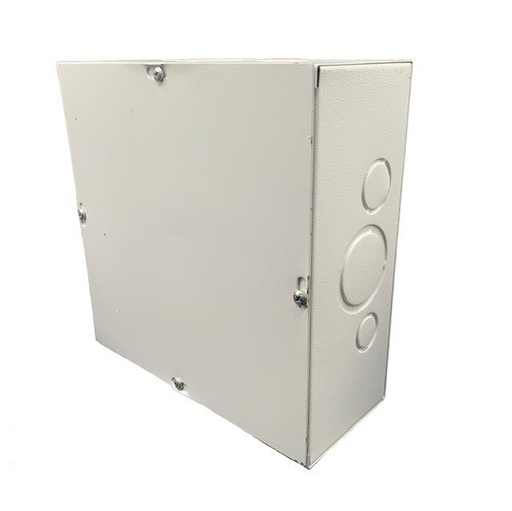 [CAJAMETALICA10] CAJA METALICA CUADRADA 12X12X5 SE ASEGURA CON TORNILLOS BLANCA