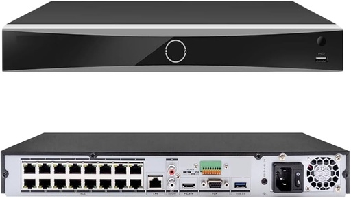 [DS-7616NXI-K2/16P] NVR POE DE 16 CANALES IP HIKVISION 12 MEGAPIXEL 4K CON 16 PUERTOS POE ACUSENSE 2 SATA HDMI 4K