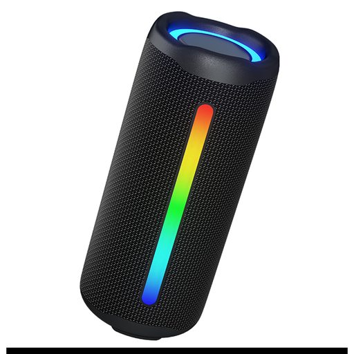 [P5PRO] PARLANTE BLUETOOTH IPX6 RGB RETROILUMINADO 20W USB MICROSD TWS 1800MAH NEGRO