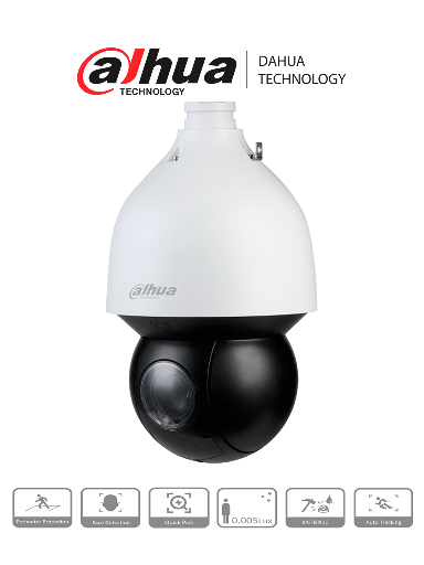 [DH-SD5A225GB-HNR] CAMARA PTZ IP WIZSENSE DE 2 MEGAPIXELES 25X IP67 IK10 150M POE + AUTOTRACKING ZOOM H265+