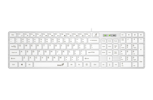 [SLIM126] TECLADO GENIUS SLIMSTAR 126 QWERTY ESPAÑOL COLOR BLANCO