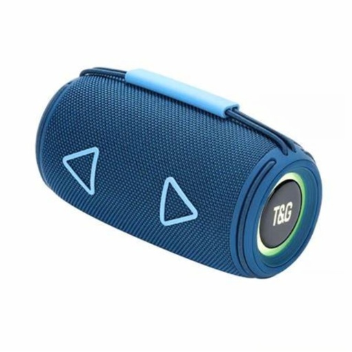 [TG657] PARLANTE BAFLE BLUETOOTH 16W AZUL 1500MAH RGB 3.5M MICRO SD USB FM TWS