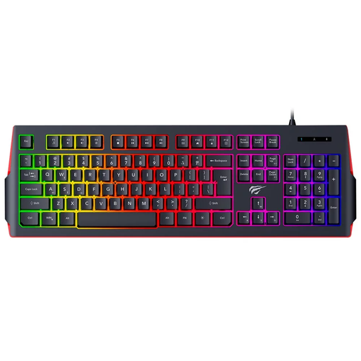 [KB866L] TECLADO GAMER HAVIT MEMBRANA RGB USB NYLON FUNCIONES RAPIDAS