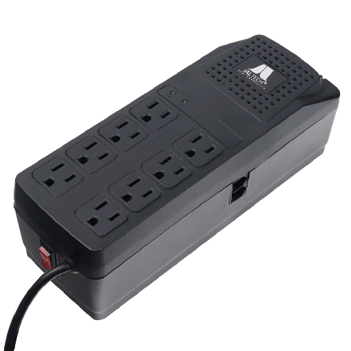 [JAL-R1200] REGULADOR DE VOLTAJE PROTECTOR DE PICOS 8 TOMAS 1000VA 500W RETIE RJ11