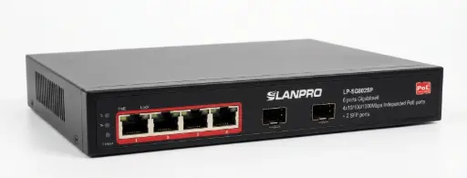 [LPSG642FP] SWITCH POE DE 4 PUERTOS POE GIGABIT + 2 PUERTOS SFP DE 65W 