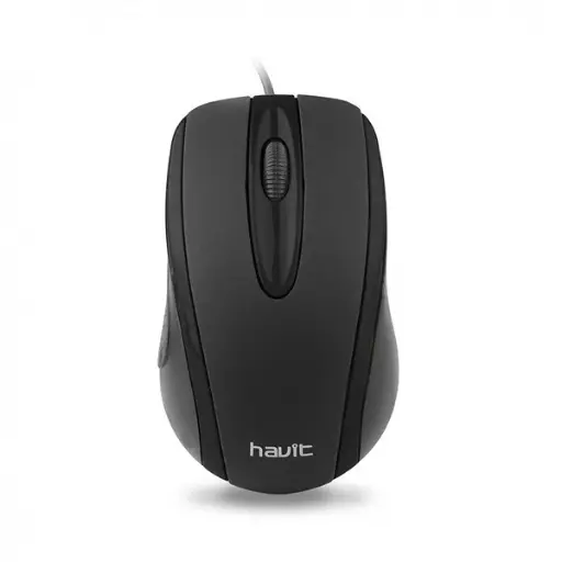 [MS753] MOUSE ALAMBRICO HAVIT 1000DPI NEGRO USB 3 BOTONES 