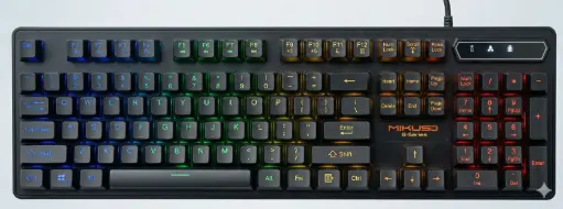 [XK-601] TECLADO GAMER MECANICO MIKUSO RGB USB PC FULL SIZE ANTI-GHOSTING