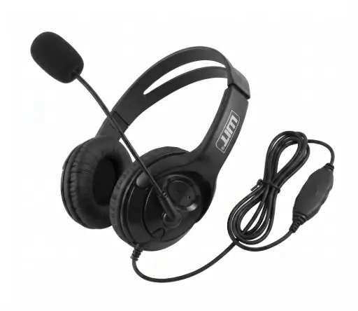 [AG-180] DIADEMA AUDIFONOS DOBLE JACK 3.5MM PARA PC MICROFONO COMODOS CALL CENTER