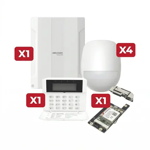 [KIT48EP-TPS4G] KIT DE ALARMA AX HYBRID PRO DE 48 ZONAS INCLUYE PANEL 3G 4G TECLADO 4 DETECTOR PIR