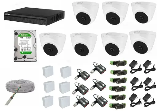 [kit5mp-77] KIT DE 7 CAMARAS DE SEGURIDAD 5MP DAHUA CCTV COMPLETO 