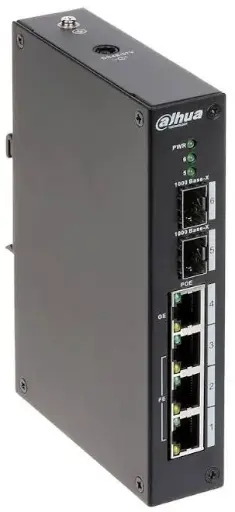 [DH-PFS4206-4P-96] SWITCH POE ADMINISTRABLE DAHUA 4 PUERTOS GIGABIT BASE 1000 + 2 PUERTOS SFP RACK