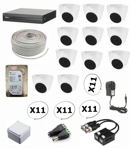 [kit5mp-11] KIT DE 11 CAMARAS DE SEGURIDAD 5MP DAHUA CCTV ULTRA HD