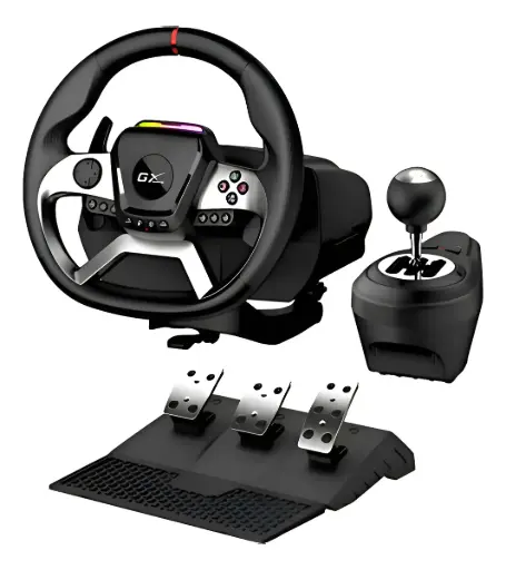 [X5FF] TIMON GENIUS GAMER SPEEDMASTER X5 FF 3 PEDALES + PALANCA DE CAMBIOS VIBRADOR PC PS4 XBOX ONE