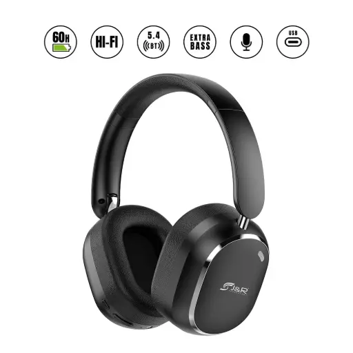 [079-mv] AUDIFONOS DIADEMA BLUETOOTH 60H NEGROSS HI-FI EXTRA BASS TIPO C PLEGABLE  MICROFONO ELEGANTES