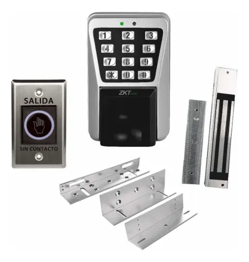 [KITMA500-1] KIT DE CONTROL DE ACCESO EXTERIOR MA500 + ELECTROIMAN + SOPORTE + BOTON NO TOUCH