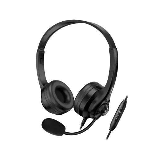 [HS-235U] AUDIFONOS DIADEMAS USB GENIUS BOTON COPILOT MICROFONO 